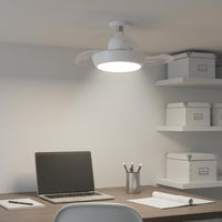 E27 Socket Fan Light 3 Color Dimming LED Fan Light No Flicker for Living Room