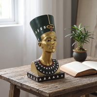 Egyptian Queen Bust Gold-Finished Queen Bust Golden for History Buffs