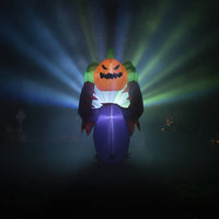 Inflatable Pumpkin Monster Freestanding Pumpkin Monster with Wings Inflatable Jack-O'-Lantern Festive for Homeowners, Garden
