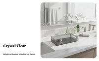 Tiered Cosmetic Holder Space-Saving Countertop Organizer Clear Design for Adults