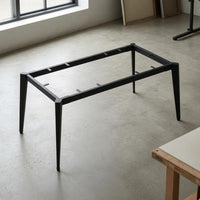 Welded Steel Table Legs Cross-Braced Square Desk Legs Furniture Part Heavy Duty Home Hardware Industrial Style
