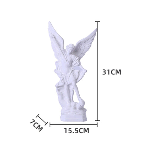 Archangel Michael Statue Pure White Archangel Michael Sculpture Resin