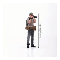 Photographer Figurine Resin Photographer Miniature Collectible Scene Model for Hobbyists