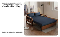 Space-Saving Pull-out Armchair Bed Easy to Convert Pull-out Sleeper Armchair Breathable Cover Convertible Seating Heavy-Duty Frame for Apartment Dwellers, Guest Hosts, Students, Living Room, Bedroom, Home Office