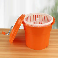 Hand Crank Salad with Lid Crank Handle Salad Non-Slip Base