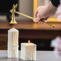 轻奢中古家居黄铜灭烛器家用香薰蜡烛灭烛剪复古手持灭烛罩装饰用