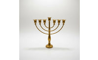 Gold Hanukkah Candelabra Wrought Iron Hanukkah Menorah Holiday Centerpiece