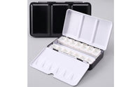 Paint Box with 14 Compartments Compact Watercolor Tin with Insert Portable Metal Paint Case for Hobbyists, Students, Travel, Sketching, Plein Air