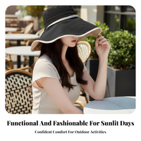 Wide Brim Pail Hat UPF 50+ Lightweight Foldable for Outdoor