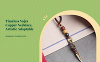 Sturdy Copper Vajra Trinket, Tibetan Locket Keychain, Handmade Religious Trinket, Vintage Pestle Necklace, Feng Shui Decoration