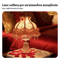 European Design Night Light Romantic Princess Design Table Lamp Beaded Tassels
