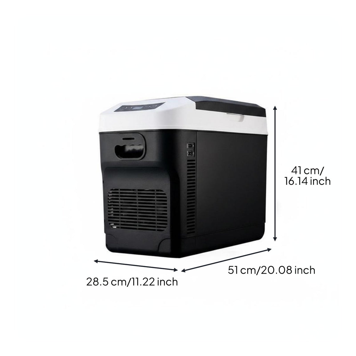 Twin-Zone Cooling Cooling Portable Refrigerator Freezer 28L Capacity 12V 24V Portable Fridge A and C/DC Powered Car Refrigerator Wide Temperature Range for Office, Dorm
