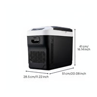 Twin-Zone Cooling Cooling Portable Refrigerator Freezer 28L Capacity 12V 24V Portable Fridge A and C/DC Powered Car Refrigerator Wide Temperature Range for Office, Dorm