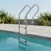 Long-Lasting Stainless Steel Pool Ladder Rust-Resistant Detachable Pool Ladder Secure Easy to Install