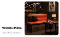 Modern Design Restaurant Booth and Table Set Easy to Clean Quick-Service Restaurant Table and Chair Heavy Duty Frame Diner Booth Seating Combination for Cafe Owners, Bar