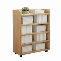 5-Tier Mobile Bookcase Multi-Layer Storage Mobile Shelving Mobile Single Unit