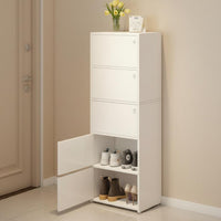 Tall Narrow Footwear Storage Unit Space Saving Entryway Shoe Storage Large Capacity Household Furniture for Hallway, Corridor, Small Areas