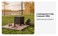 Collapsible Storage Box with casters Large Capacity for outdoor meal, Students, Campers
