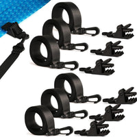 Solar Pool Cover Reel Accessory Set for Above-Ground Pools, 18 or 24 Pieces