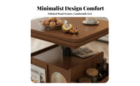 elevatingTop Rolling Coffee Table Multi-Functional elevatingTop Rolling Table Lockable Casters Large Capacity Storage
