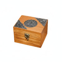 Wooden Jewelry Box Decorative Solid Wood Trinket Chest Easy to opening for Dressing Table, Vanity
