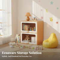 Stackable Storage Cube with hinged Door Multi-Functional literature display unit Multifunctional Adjustable Shelf for Renters