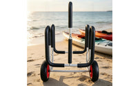 Paddle Board Cart Stable Kayak Trolley Compact Trailer for Paddlers, Marina