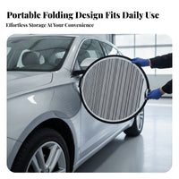 Built-in Handle Round Reflective Inspection Board Compact Foldable Damage Inspection Board