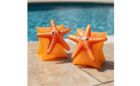 2 Pieces Thickened Material Ice Cream Arm Floaties PVC Inflatable Arm Bands Strong Buoyancy Cartoon Swim Sleeves Easy to Inflate & Deflate for Toddlers, Beginners, Beach