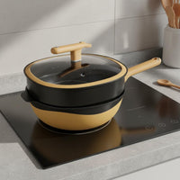 Easy to Clean Square Nonstick Wok Even Heating Cookware