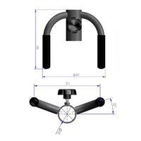 3 Pieces T Handle Barbell Grip Heavy Duty for Weight Training