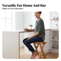 X-Shaped Frame Folding Stool Long-Lasting Household Furniture Built-in Handle