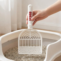 Cat Litter Sifter and Metal Scooper, Large Size Stainless Steel Fine Mesh Litter Sifter for Clumping Bentonite Metal Ladle for Cat Owner