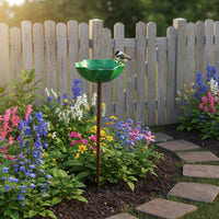 Metal Flower Garden Stake Handmade Outdoor Decor Bright Colors