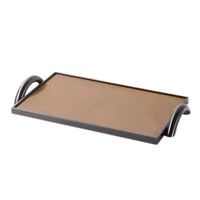 Leather Tray with Handles Rectangular Valet Tray with Handles Low-Profile Organizer for Closet, Reception Area