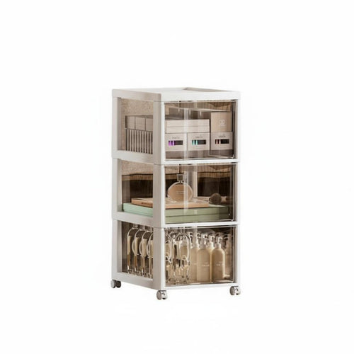 Rolling Makeup Trolley particle-proofresistant Top Multi-Drawer cosmetic Trolley Space-Saving