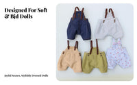 20cm Doll Clothes Cute Design Doll Suspender Shorts Detailed Craftsmanship Stuffed Figure Clothes for Hobbyists