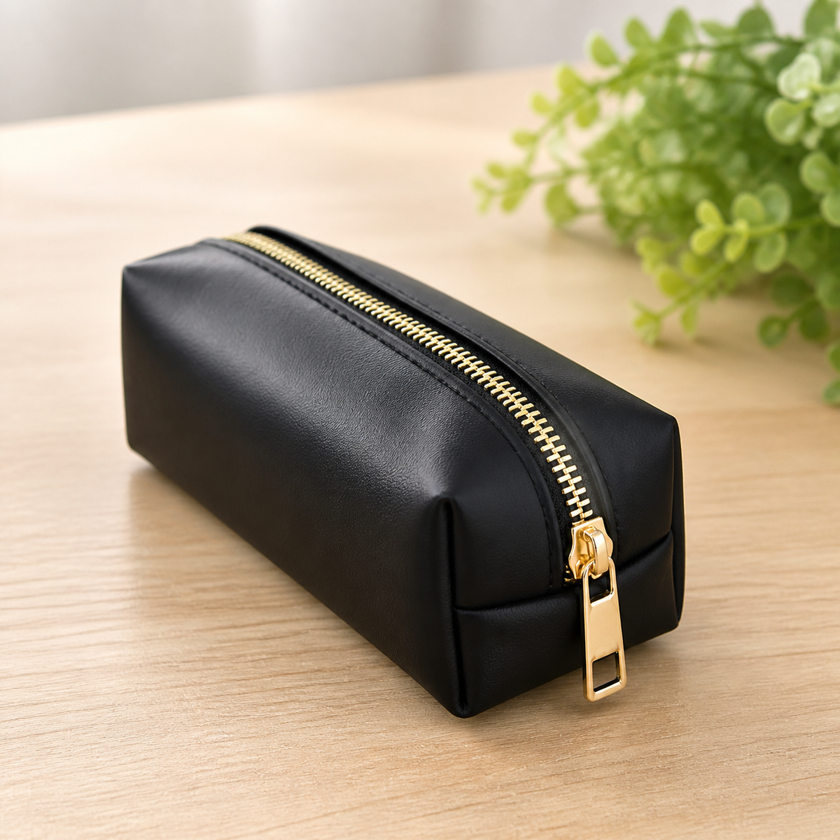 Synthetic Leather Pencil Case for Australian Students, Zipper Pencilcase, Faux Leather Pen Case, University Stationery Storage Bag