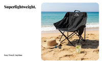 Foldable Highspine Moon Chair Portable Highspine foldable Recliner Comfortable Folding Seat sturdyDuty for Campers, Anglers, Beachgoers, Camping, Fishing, Beach, rearyard
