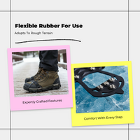 Ice Cleats, 11-Tooth Non-Slip, Hiking, Outdoor Gear