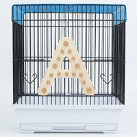 Parrot Toys and Bird Perch Set, Wooden Blocks Foraging Toys for Birds, Enrichment Parrot Cage Accessories for African Grey and Cockatiel