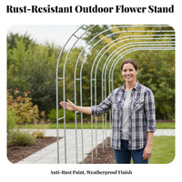 Rust-Proof Flower Arch Rustproof Flower Arch Trellis Weather-Resistant Climbing Plant Arbor Long-Lasting for Gardeners, DIY Enthusiasts, Homeowners, Outdoor, Yard, Patio, Backyard