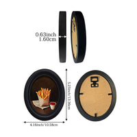 Retro Food Art Frame Creative Design Wooden Oval Picture Frame Distressed Finish for Restaurant