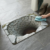 3D Optical Illusion Rug Stain Resistant Visual Effect Doormat Non-Slip Backing