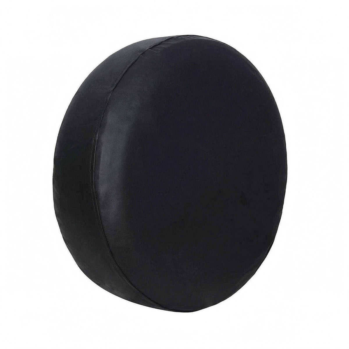 Lychee-Grain Texture PVC Leather Spare Tire Cover Stitched Seams Round Spare Tire Cover Fitted Shape Vehicle Accessory Adjustable Fit