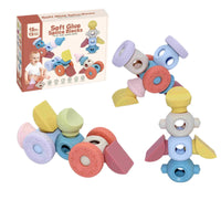 Soft Silicone Stacking Blocks for Baby Shape Recognition and Early Education DIY Toy