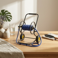 Garden Hose Reel Cart Hand-Push Hose Reel Cart with Wheels Easy to Use for Yard