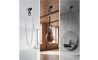 360-Degree Rotating Swing Hanger with Ceiling Mount Compact Hanging Mount with Swivel Rust-Resistant Swing Hanger with Bearing Swivel Versatile for Hanging Chair Chairs