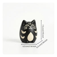 Cat Figurine Whimsical Cat Ornament Quirky for Desk, Bookshelf