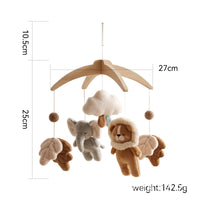 Crystal Velvet Animal Crib Mobile with Elephant and Fox
